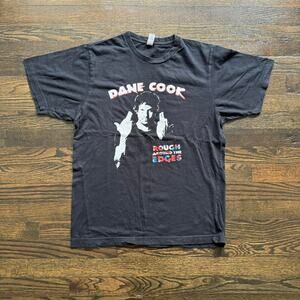 2000s Dane Cook "Rough Around The Edges" Tour Black T Shirt Size Medium